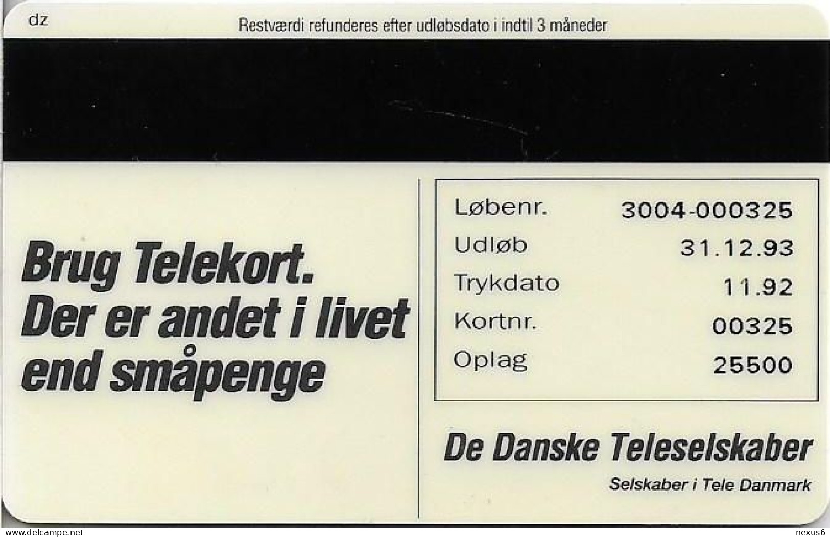 Denmark - Fyns - Chess Game A-H (Puzzle 1/2) - TDFS002 (Cn. 3004) - 11.1992, 20kr, 1.000ex, Used - Denemarken