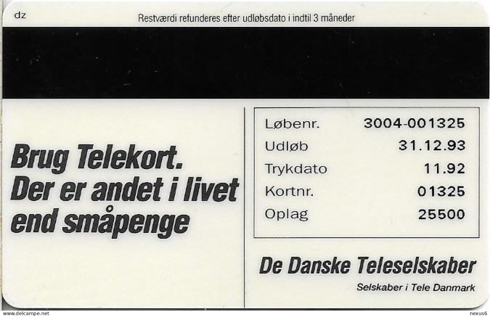 Denmark - Fyns - Chess Game H-A (Puzzle 2/2) - TDFS003 (Cn. 3004) - 11.1992, 20kr, 1.000ex, Used - Danemark