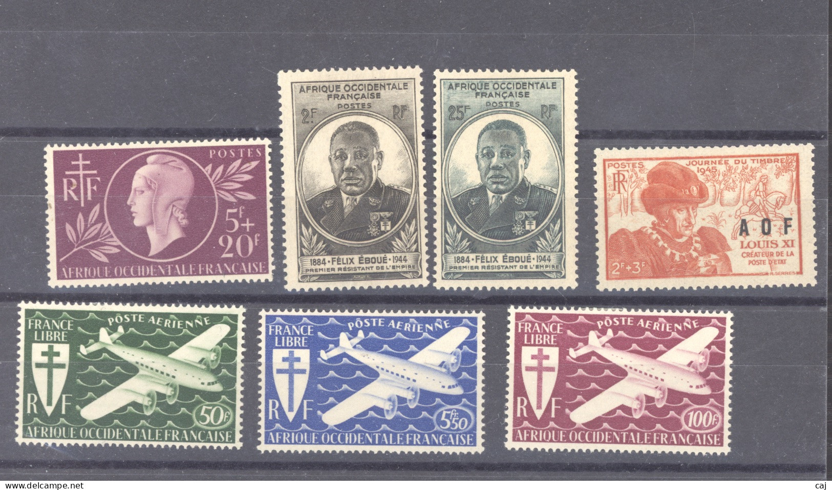 AOF  :  Yv  1...Av  3  *   7  Valeurs - Unused Stamps