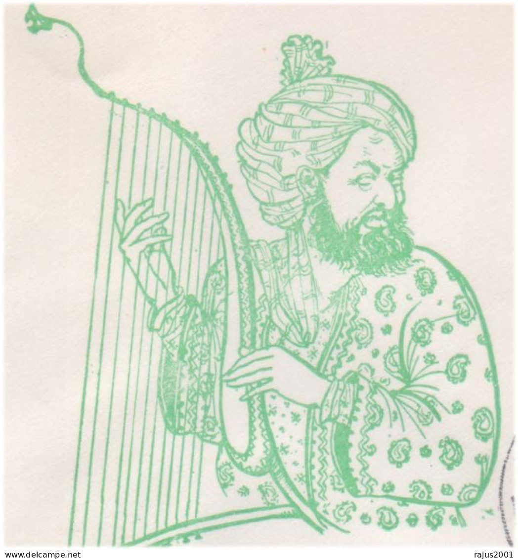 Rudaki Rudagi Blind Ballad Singer Poet, Playing Harp Translated The Story Of Animals From Arabic To Persian Disabled FDC - Handicaps