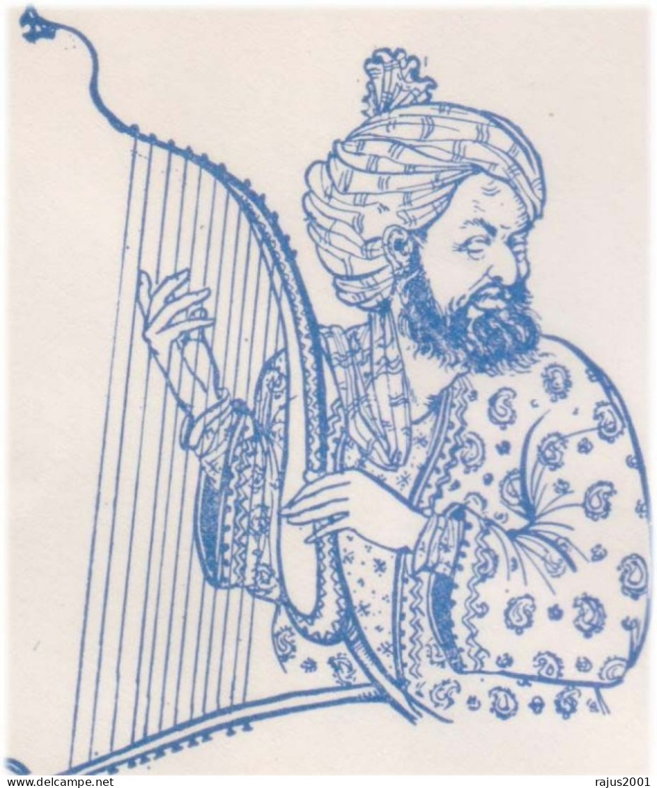 Rudaki Rudagi Blind Ballad Singer Poet, Playing Harp Translated The Story Of Animals From Arabic To Persian Disabled FDC - Handicaps