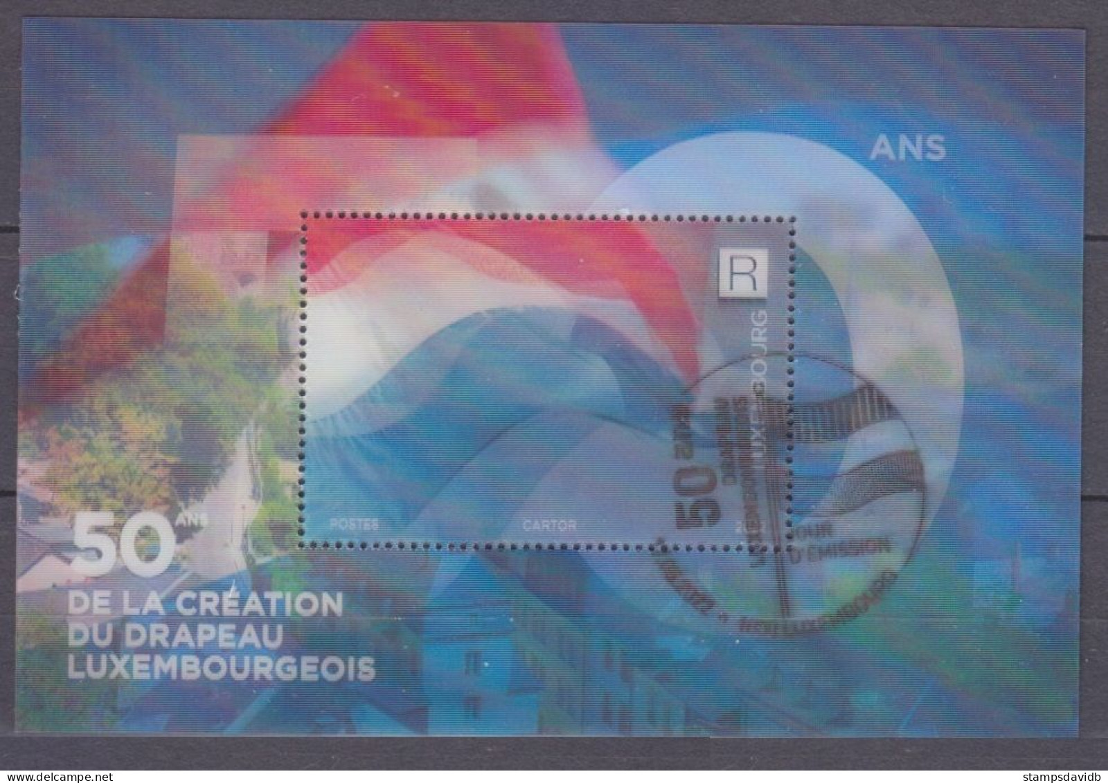 2022 Luxembourg 2309/B47 Used 3D 50 Years Of The Luxinburg Flag 12,00 € - Timbres