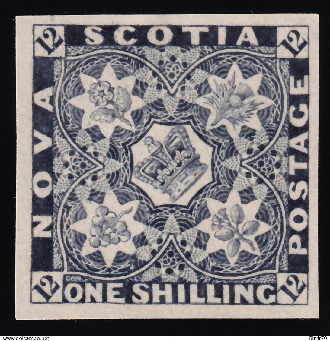 Nova-Scotia, 1860 Y&T. 4 (*), 1 S. Violet-black,   [Reprint.] - Ongebruikt