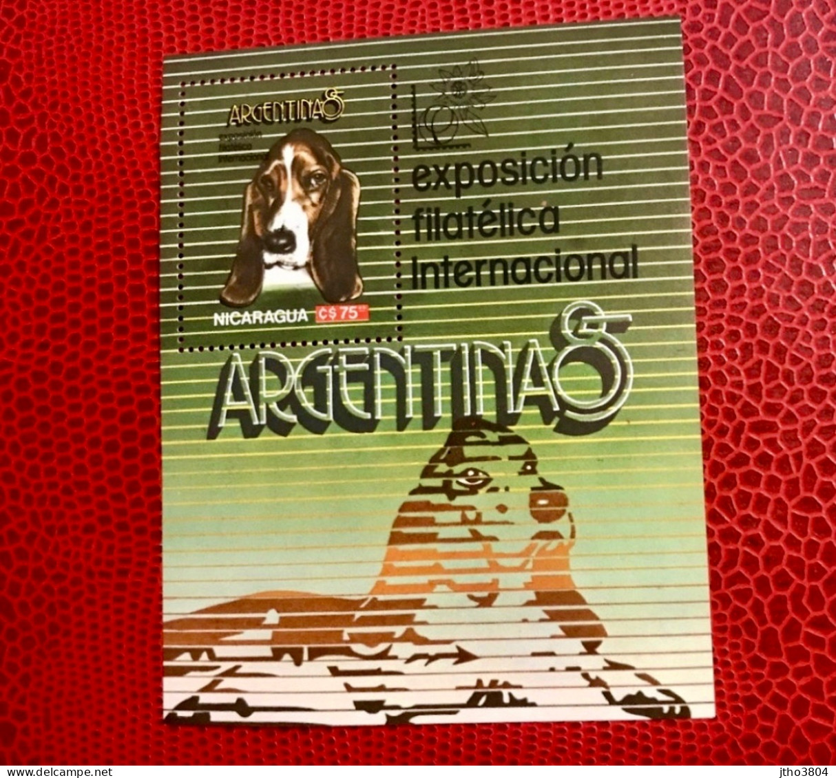 NICARAGUA 1985 Bloc 1v Neuf MNH Mi Bl 166 YT BF 174 Perro Dog Pet Cão Hund Cane - Honden