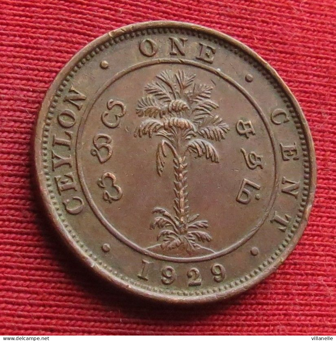 Sri Lanka Ceylon 1 Cent  1929  Wºº - Sri Lanka (Ceylon)