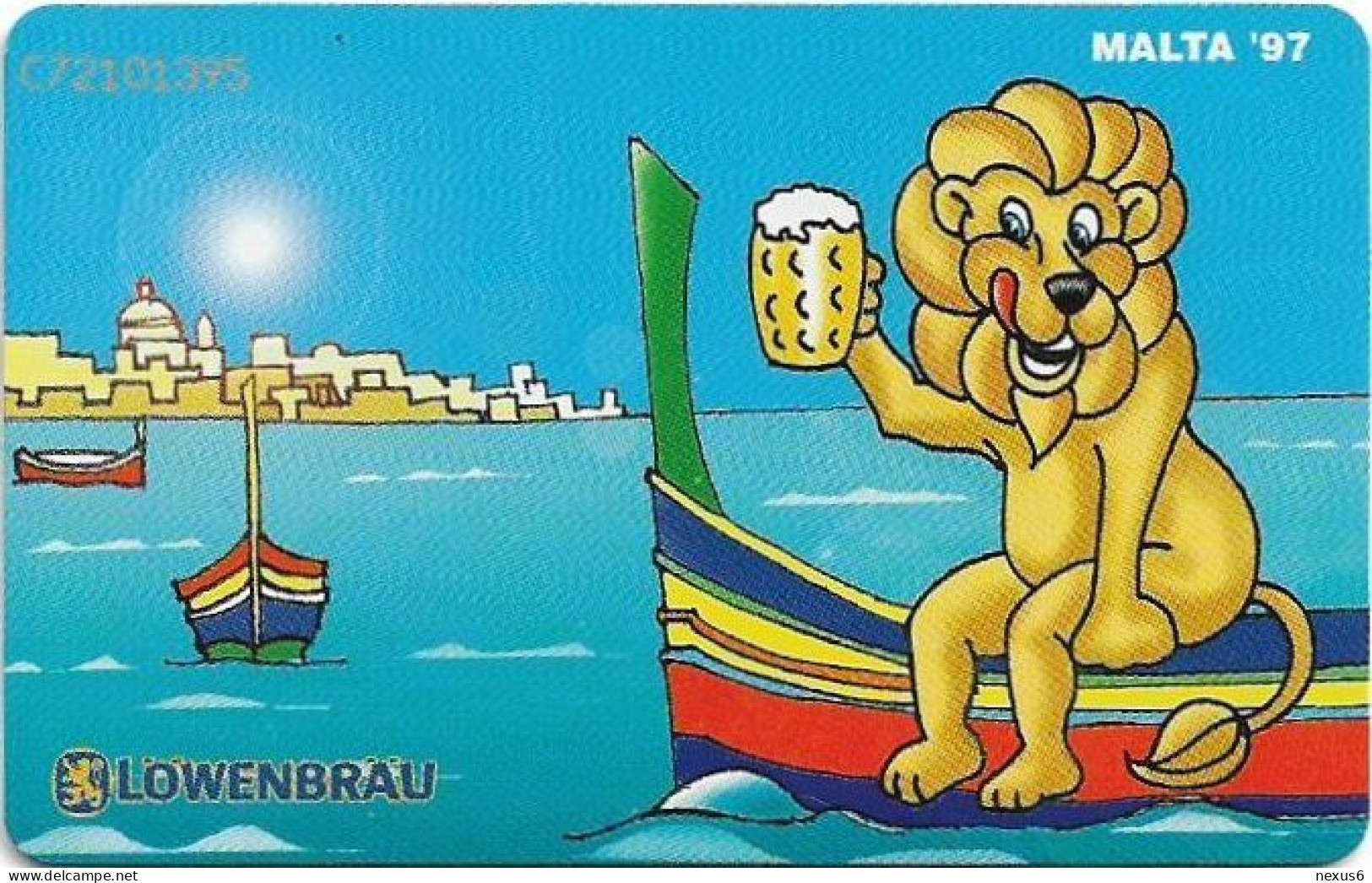 Malta - Maltacom - Lowenbrau, Luzzu, 04.1997, 40U, 13.000ex, Used - Malta