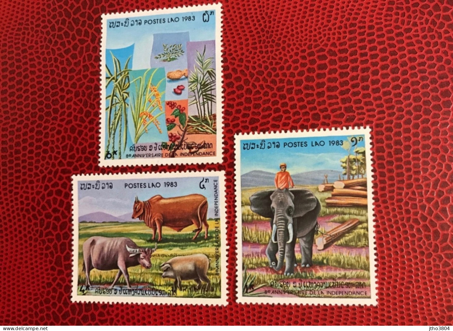 LAOS 1983 3v Neuf MNH ** Mi 691 / 693 Mamíferos Mammals Säugetiere Mammiferi Mammifère - Olifanten