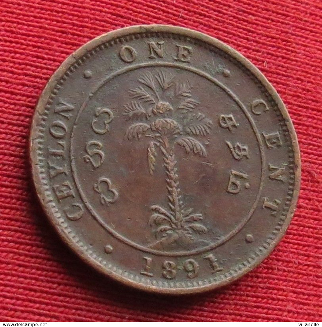 Sri Lanka Ceylon 1 Cent  1891  Wºº - Sri Lanka