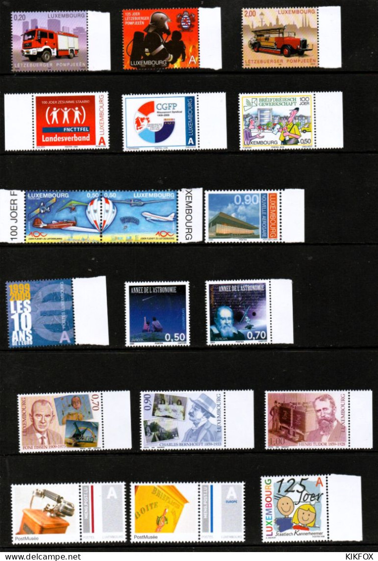 LUXEMBOURG,LUXEMBURG,JAHR, ANNEE 2009, MI 1818 - 1851, BF 22, JAHRGANG KPL , Complete Year , POSTFRISCH - Annate Complete