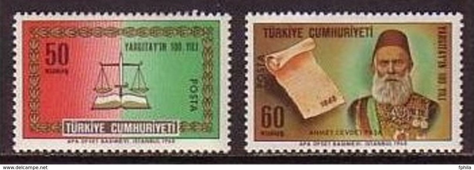 1968 TURKEY 100TH ANNIVERSARY OF SUPREME COURT MNH ** - Ongebruikt