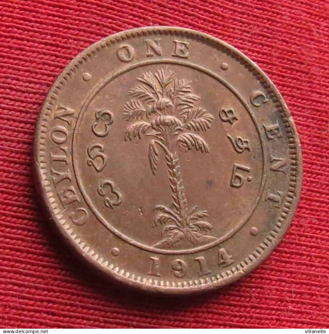 Sri Lanka Ceylon 1 Cent  1914  Wºº - Sri Lanka