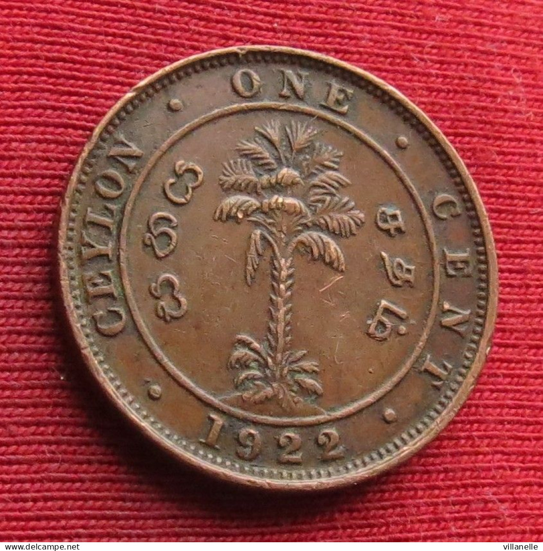 Sri Lanka Ceylon 1 Cent  1922  Wºº - Sri Lanka