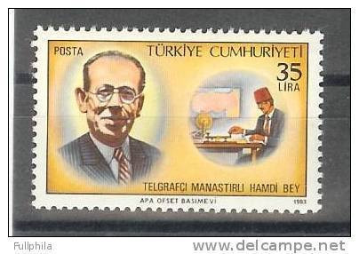 1983 TURKEY TELEGRAPHIST HAMDI BEY FROM MANASTIR MNH ** - Ungebraucht