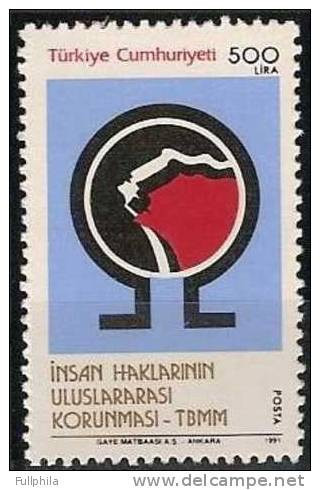 1991 TURKEY THE INTERNATIONAL PROTECTION OF HUMAN RIGHTS MNH ** - Neufs