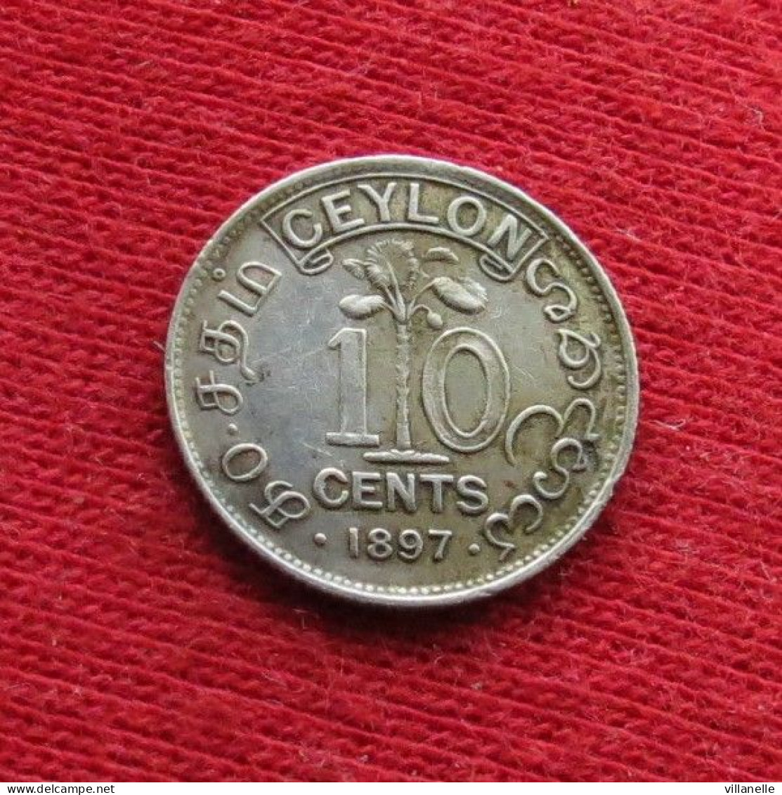 Sri Lanka Ceylon 10 Cents  1897  Wºº - Sri Lanka