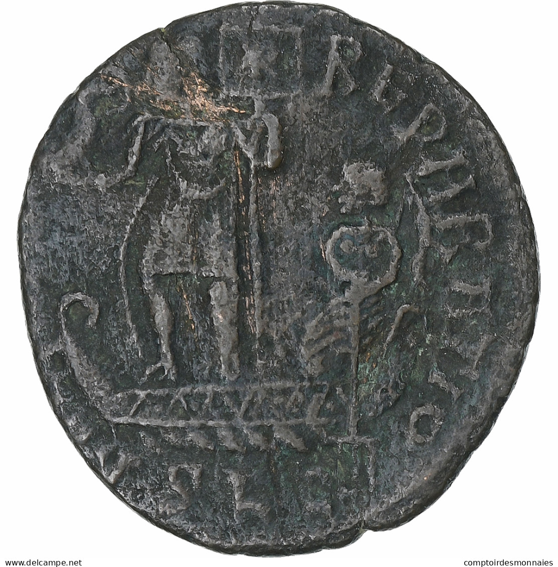 Constans, Centenionalis, 348-350, Lugdunum, Bronze, TB+, RIC:96 - L'Empire Chrétien (307 à 363)