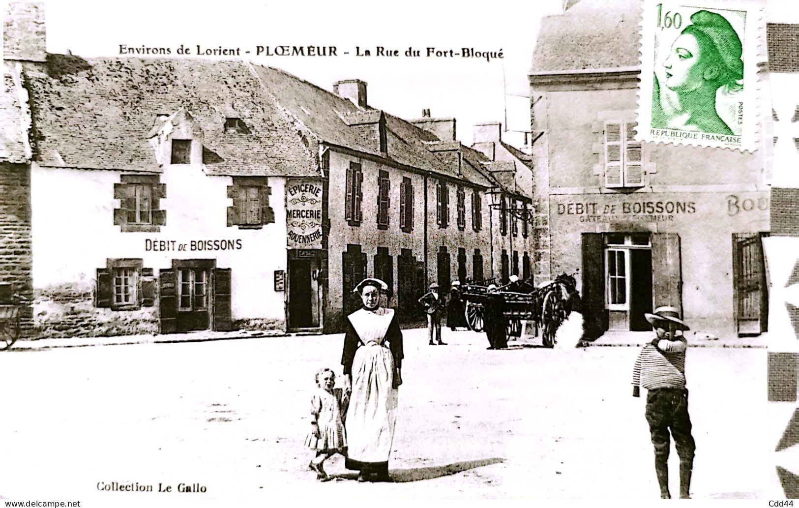 Environs De Lorient. PLOEMEUR. La Rue Du Fort Bloqué - Plömeur