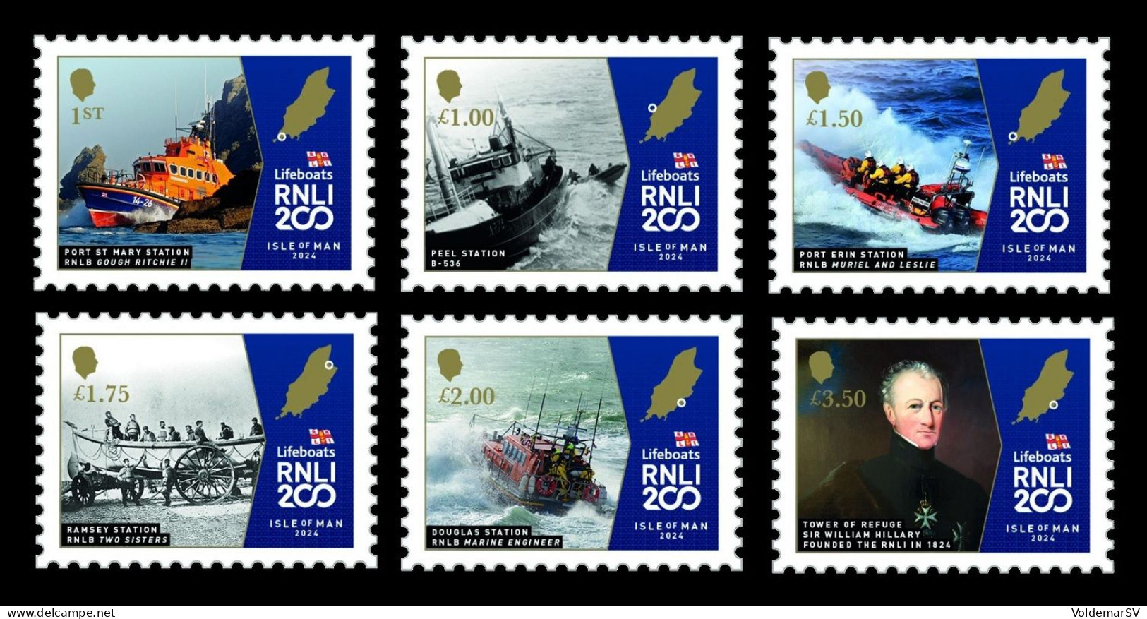 Isle Of Man 2024 Mih. 3095/100 Royal National Lifeboat Institution (RNLI). Ships MNH ** - Isle Of Man