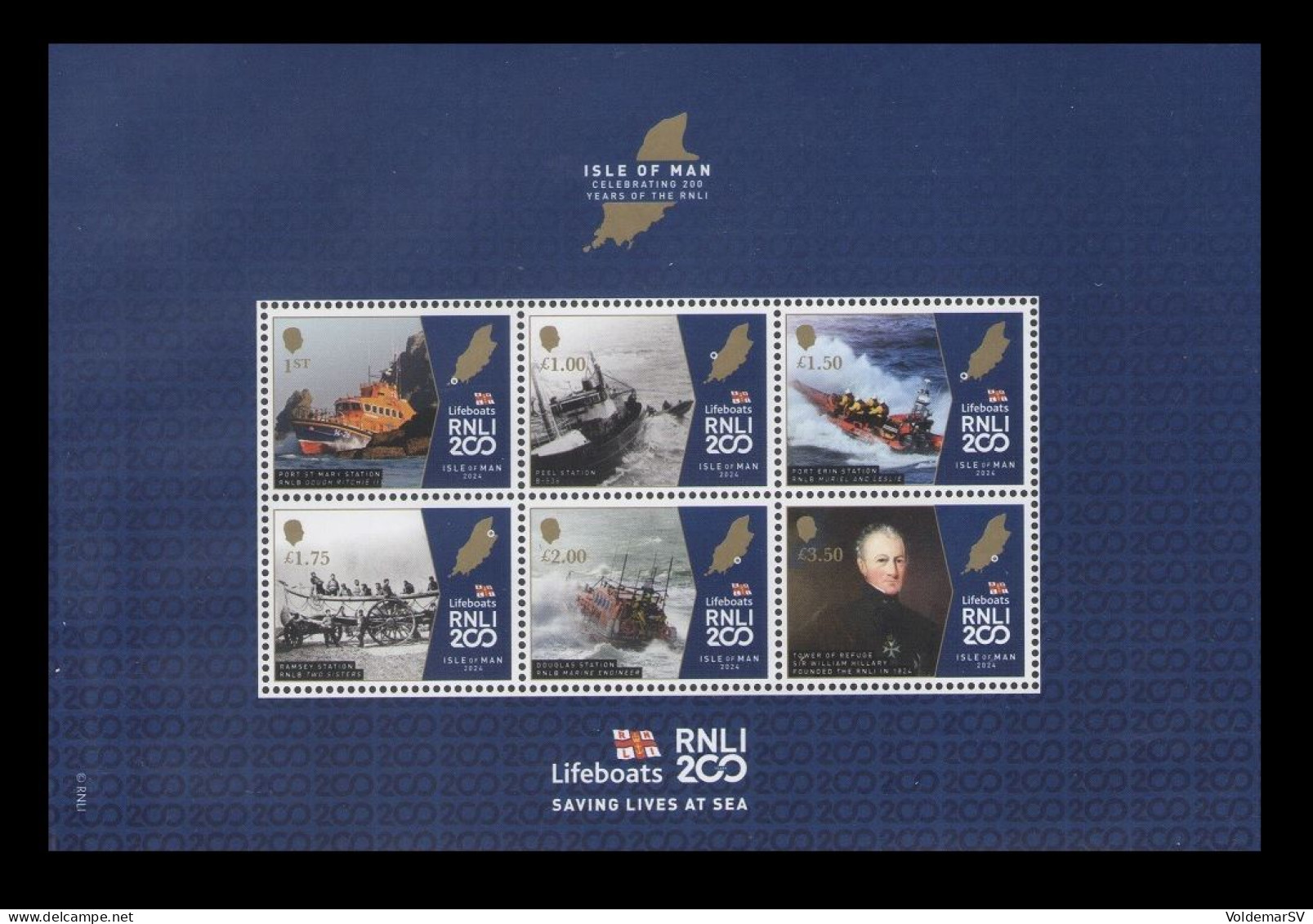 Isle Of Man 2024 Mih. 3095/100 Royal National Lifeboat Institution (RNLI). Ships (booklet Sheet) MNH ** - Man (Eiland)