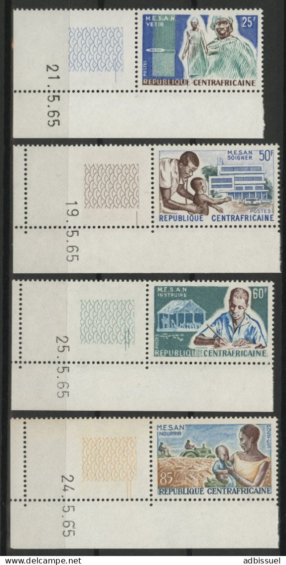 CENTRAFRIQUE N° 51 à 54 "M. E. S. A. N." Tous Avec Coin Daté Du Neufs ** (MNH) TB - Zentralafrik. Republik