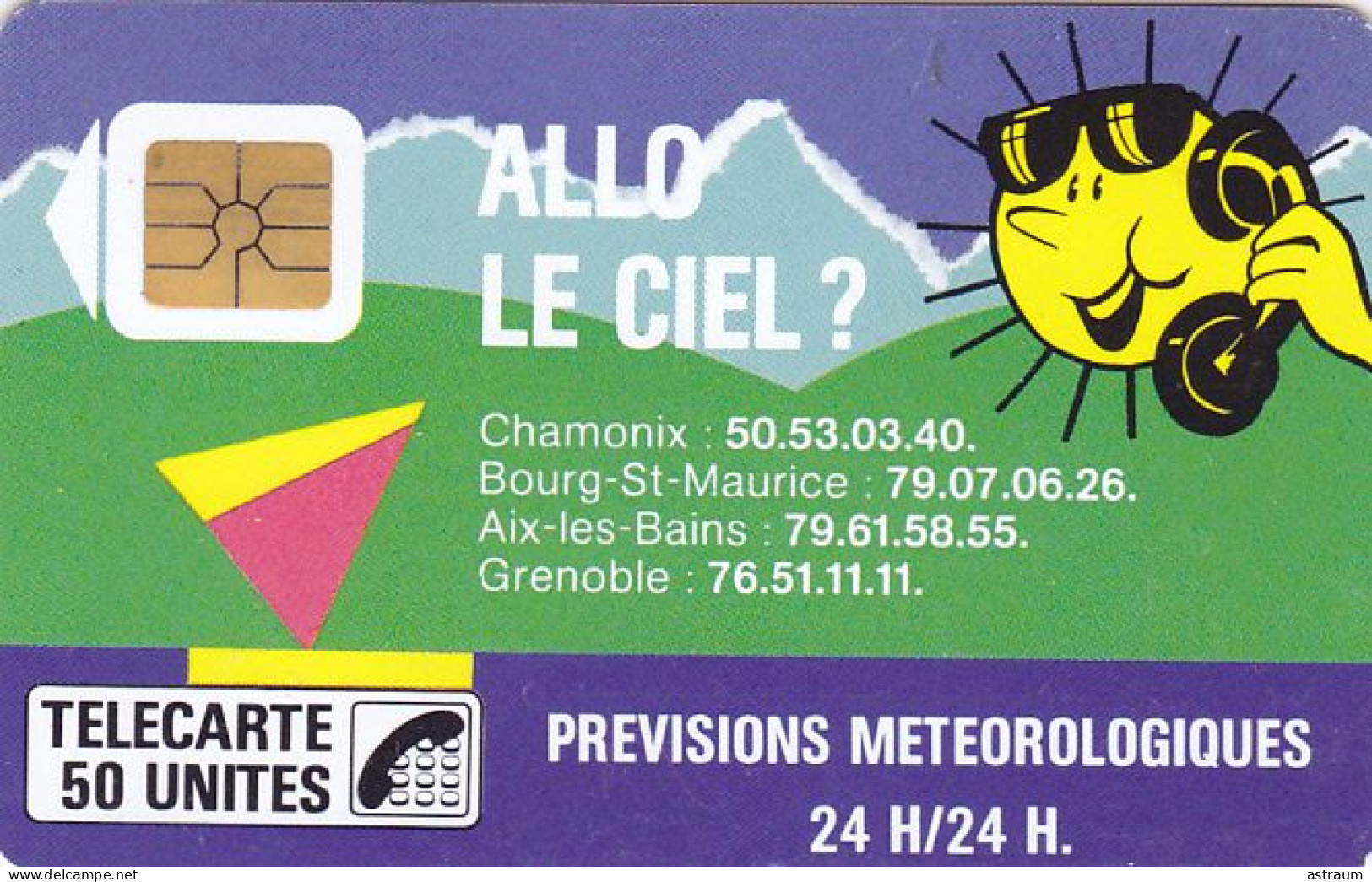 Telecarte Publique F25 LUXE - Allo Le Ciel - So2 - 58000 Ex - 50 Un - 1988 - 1988