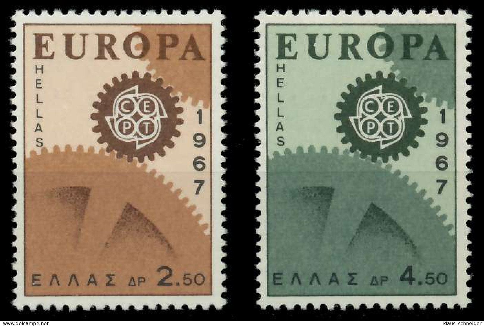 GRIECHENLAND 1967 Nr 948-949 Postfrisch X9C8446 - Unused Stamps