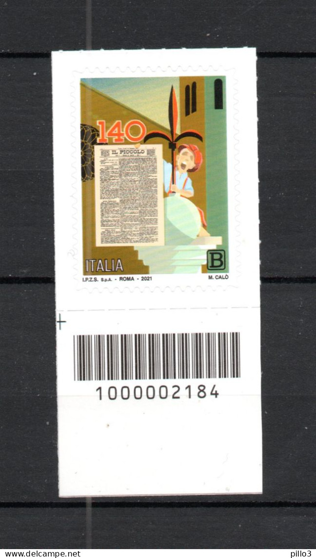 ITALIA : C/Barre 2184  Quotidiano "IL PICCOLO"   MNH**  Del  10.12.2021 - Bar Codes