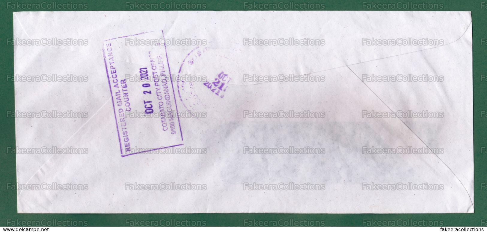 PHILIPPINES 2021 PILIPINAS - Registered Cover With 50 Pesos Meter Franking Cancellation - As Scan - Philippines