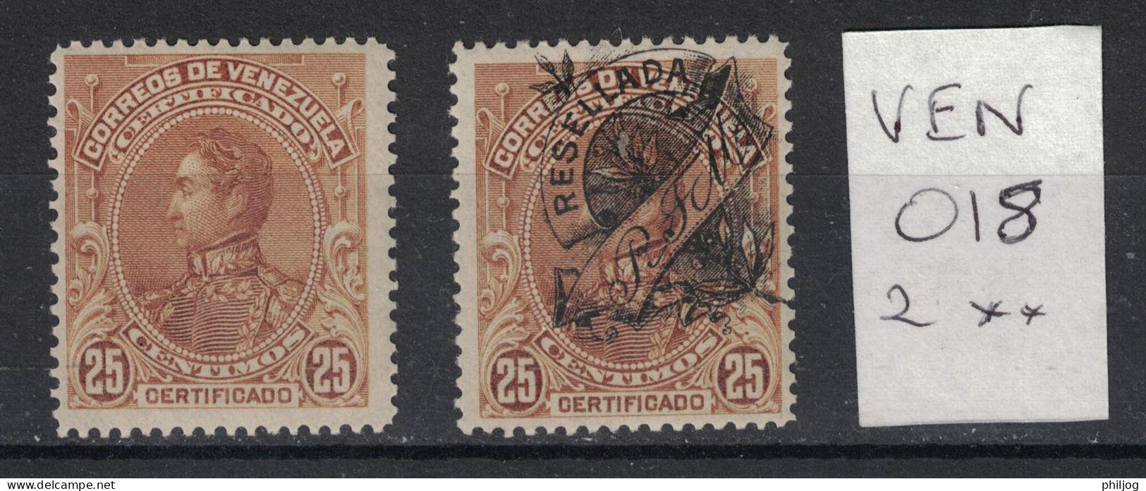 Venezuela 1899 - Yvert Lettres Recommandées 1 Et 2 Neufs SANS Charnière - Scott#F1 And F2 MNH - Venezuela