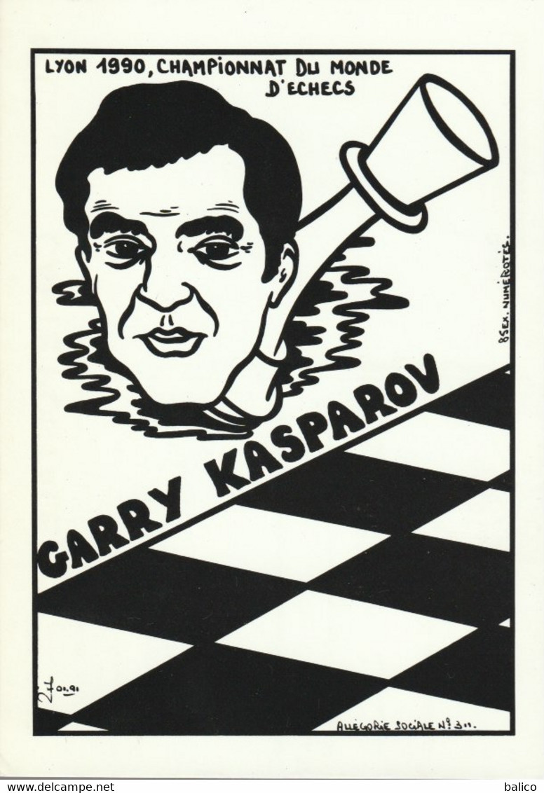 Championnat Du Monde D'Echecs - GARRY KASPAROV - Illustré Par,  Jacques Lardie - Tirage, 85 Exemplaires - Numéro 54 - Lardie