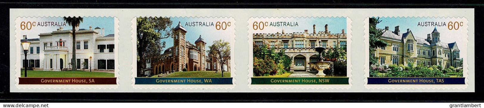 Australia 2013 Government Houses  Set Of 4 Self-adhesives MNH - Mint Stamps