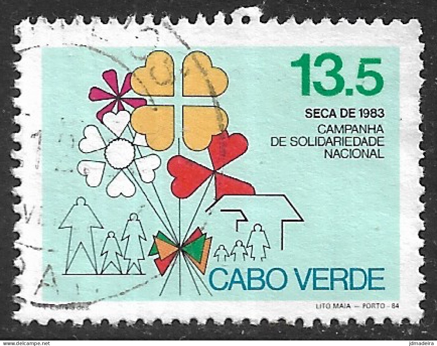 Cabo Verde – 1984 National Solidarity 13.50 Used Stamp - Kap Verde