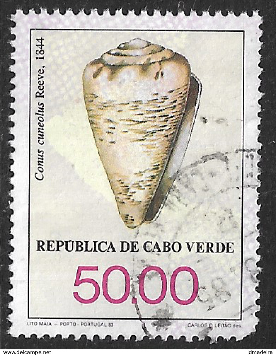 Cabo Verde – 1983 Shells 50.00 Used Stamp - Kap Verde