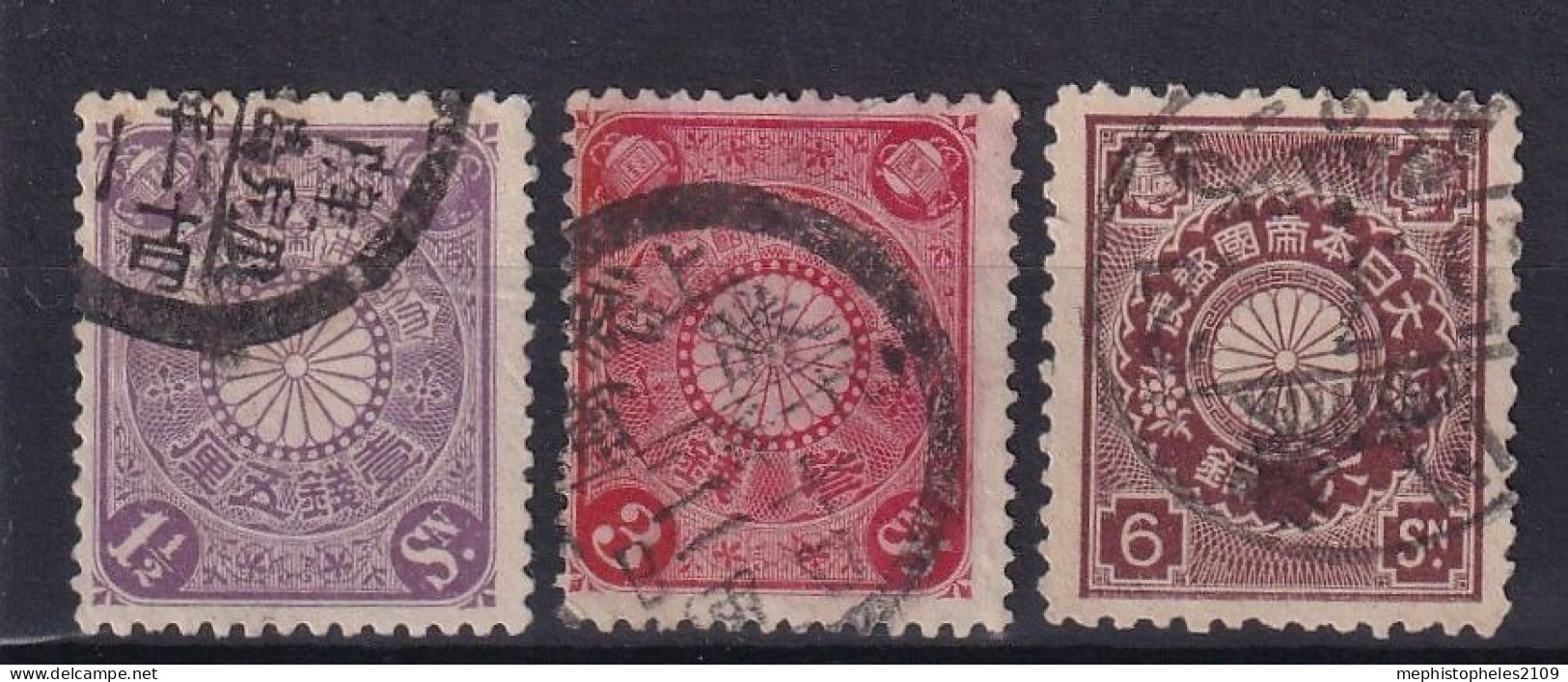 JAPAN 1906 - Canceled - Sc# 95, 98, 101 - Gebraucht