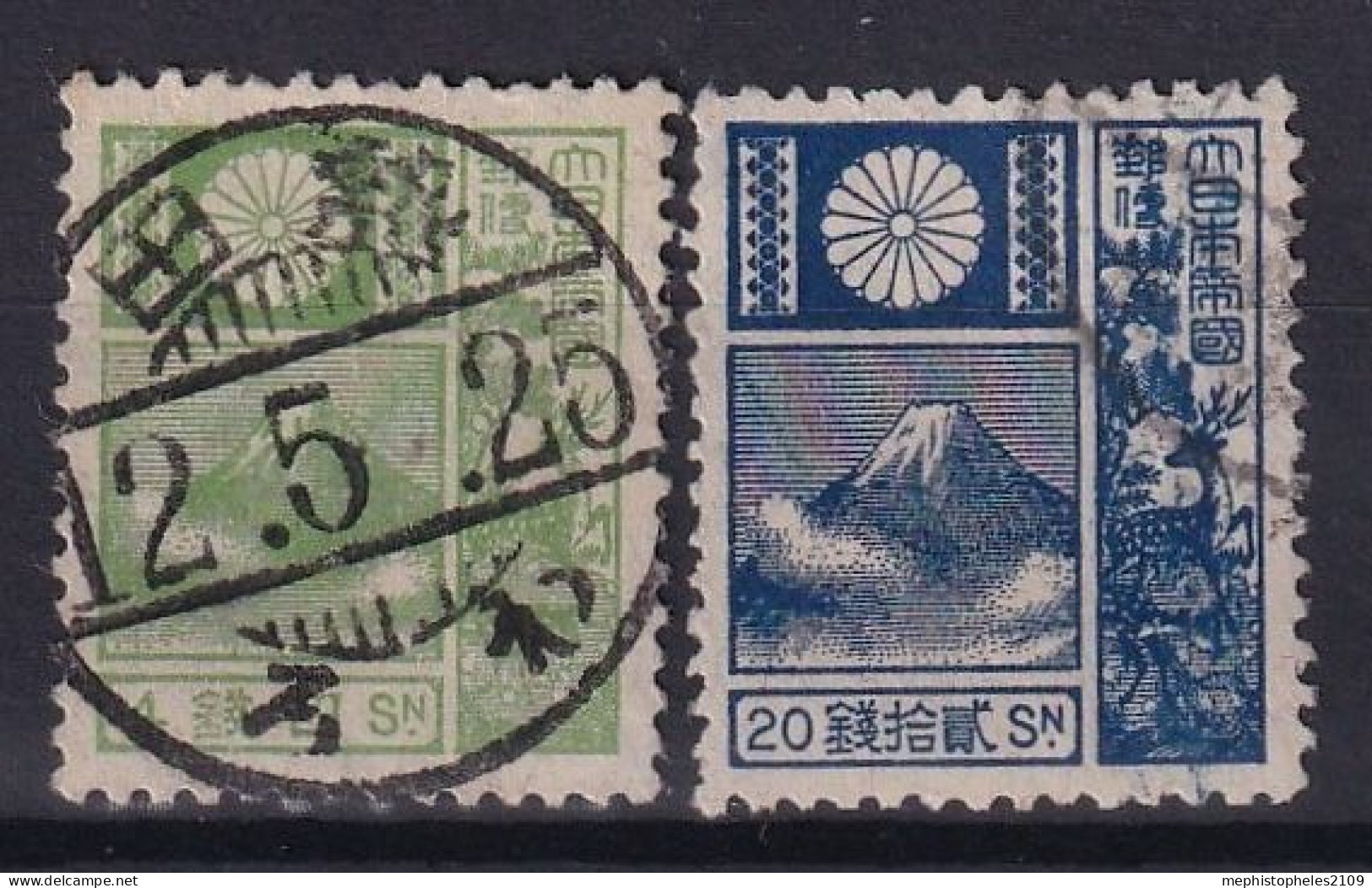 JAPAN 1922 - Canceled - Sc# 171, 175a - Gebruikt