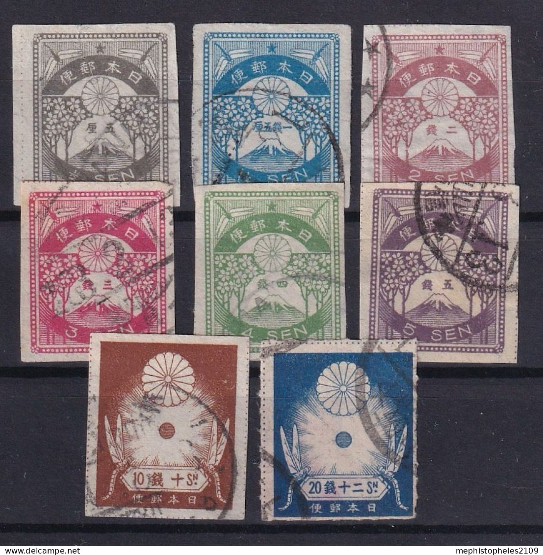 JAPAN 1923 - Canceled - Sc# 179-184, 186, 187 - Oblitérés