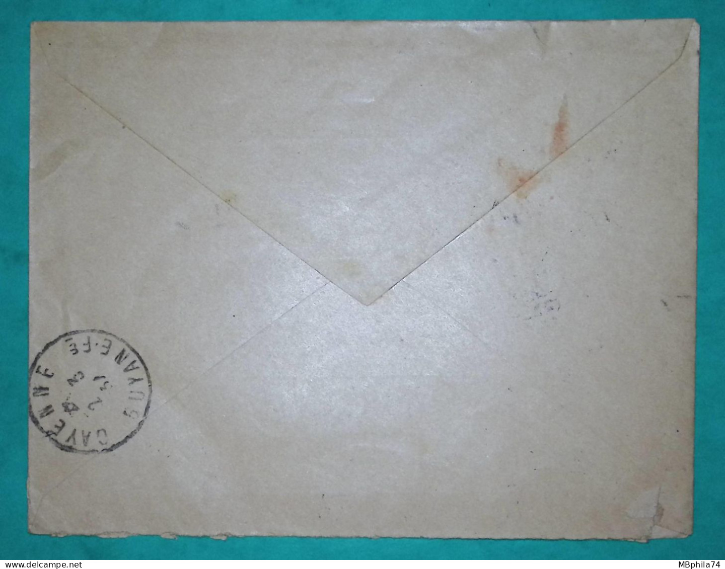 10C + 40C MARTINIQUE TARIF 50C LETTRE FORT DE FRANCE POUR TERRITOIRE ININI CAYENNE GUYANE FRANCAISE 1937 COVER FRANCE - Cartas & Documentos