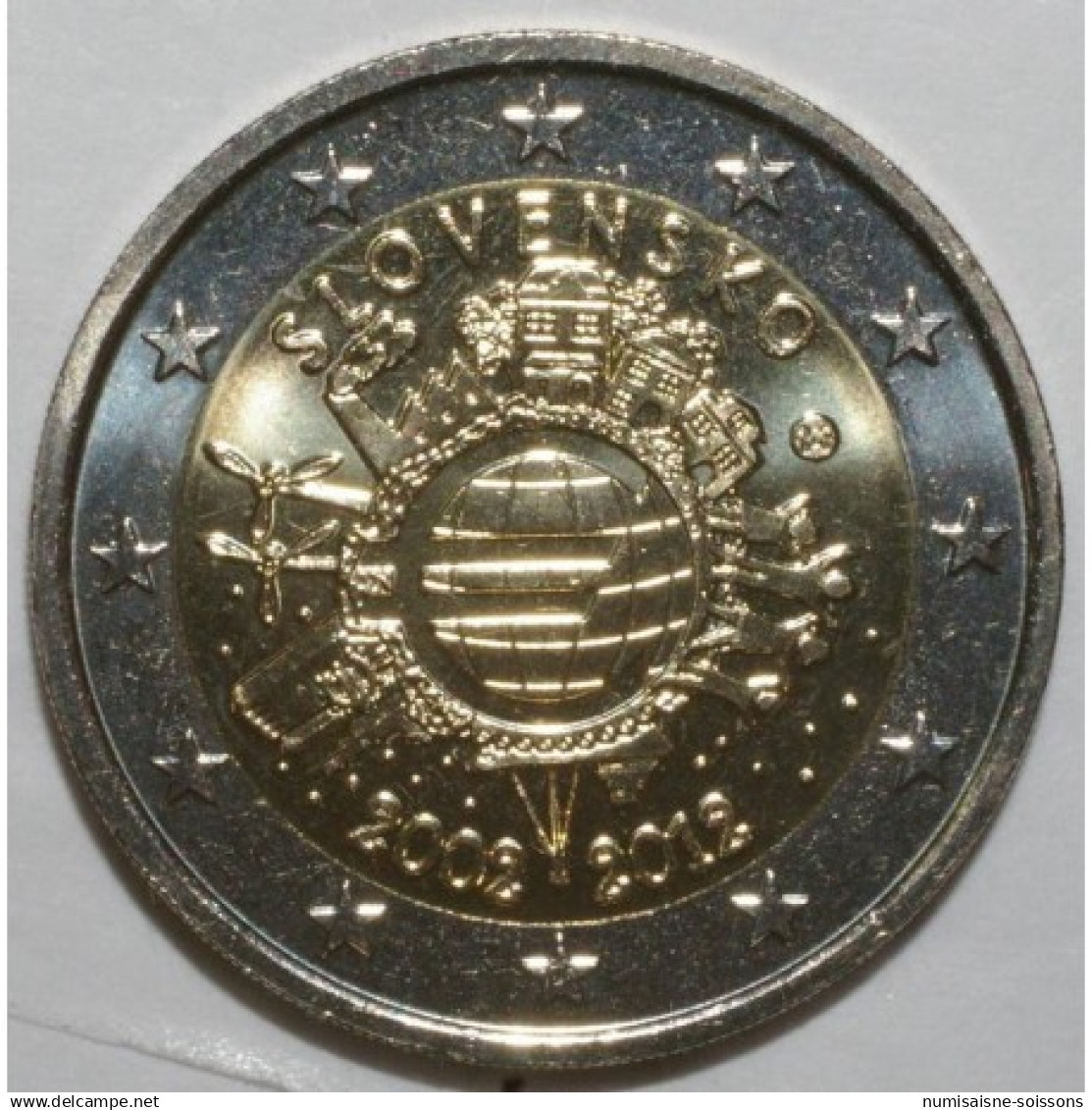 SLOVAQUIE - 2 EURO 2012 - 10 ANS DE L'EURO - SUPERBE A FLEUR DE COIN - Slovakia