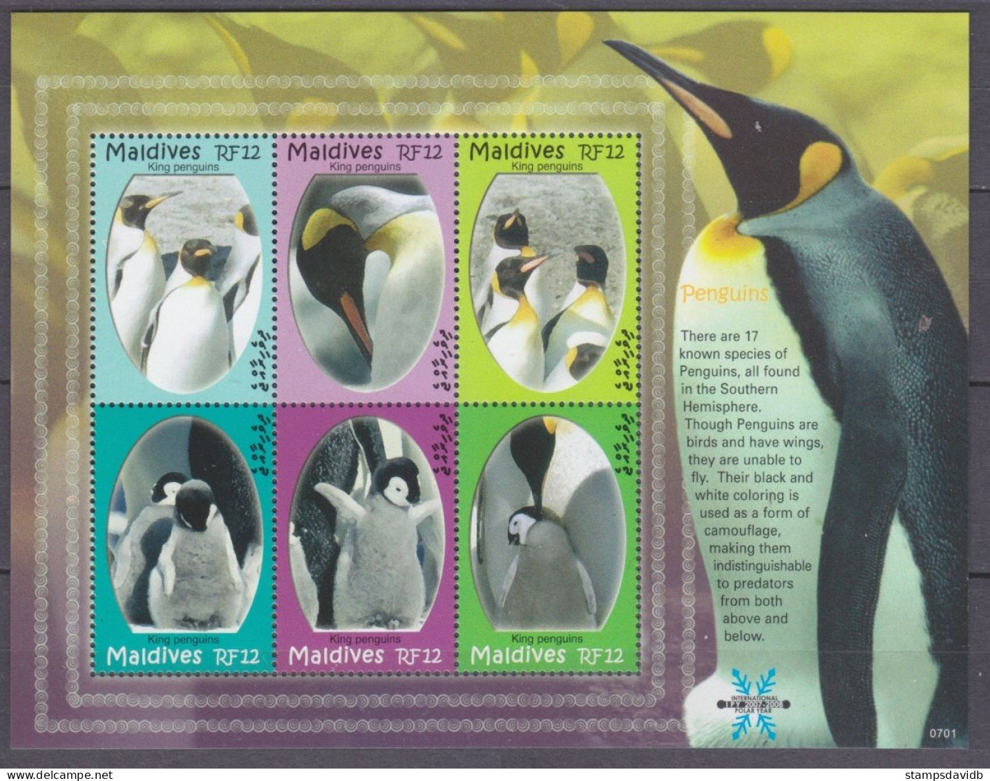 2007 Maldive Islands 4613-4618KL Birds / Penguins 10,50 € - Penguins