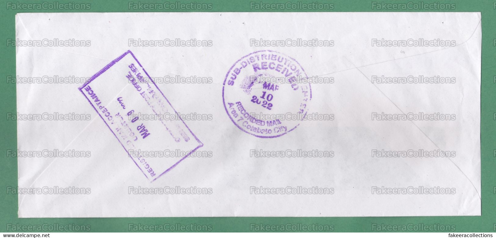 PHILIPPINES 2022 PILIPINAS - Registered Cover With 50 Pesos Meter Franking Cancellation - As Scan - Philippinen