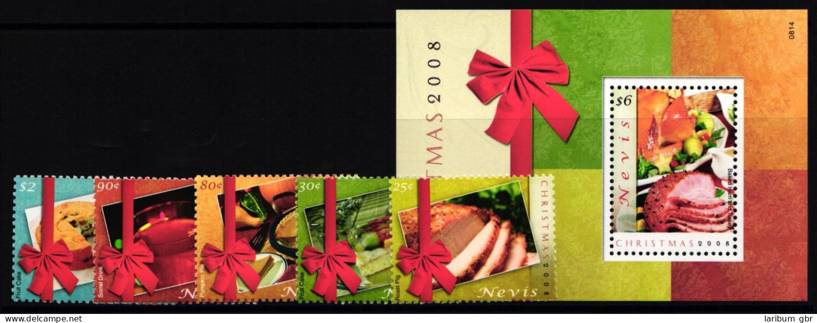 Nevis 2316-2320 Und Block 276 Postfrisch Weihnachten #II020 - St.Kitts And Nevis ( 1983-...)