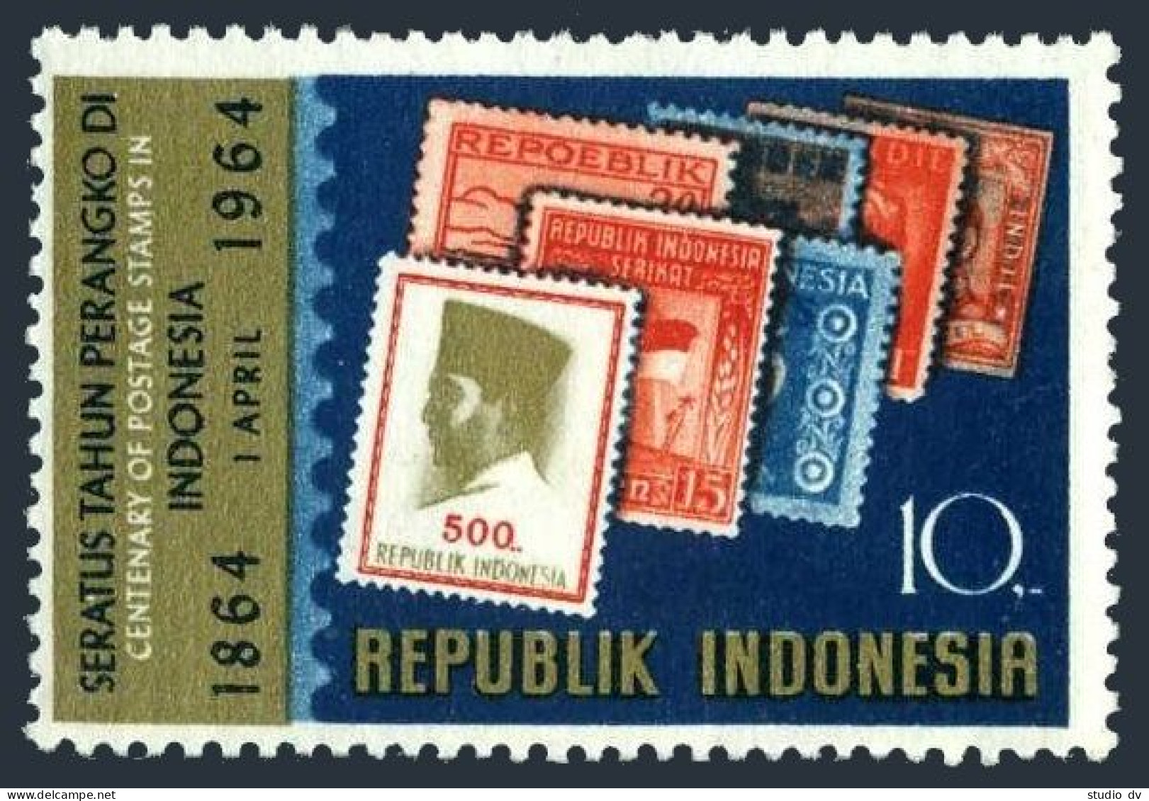 Indonesia 642,MNH.Michel 443. Postage Stamps In Indonesia-100,1964. - Indonesië