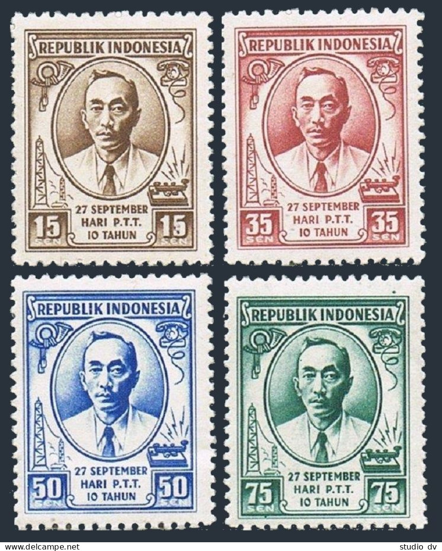 Indonesia 414-417,lightly Hinged.Michel 147-150. Mas Soeharto,Postmaster General - Indonesia