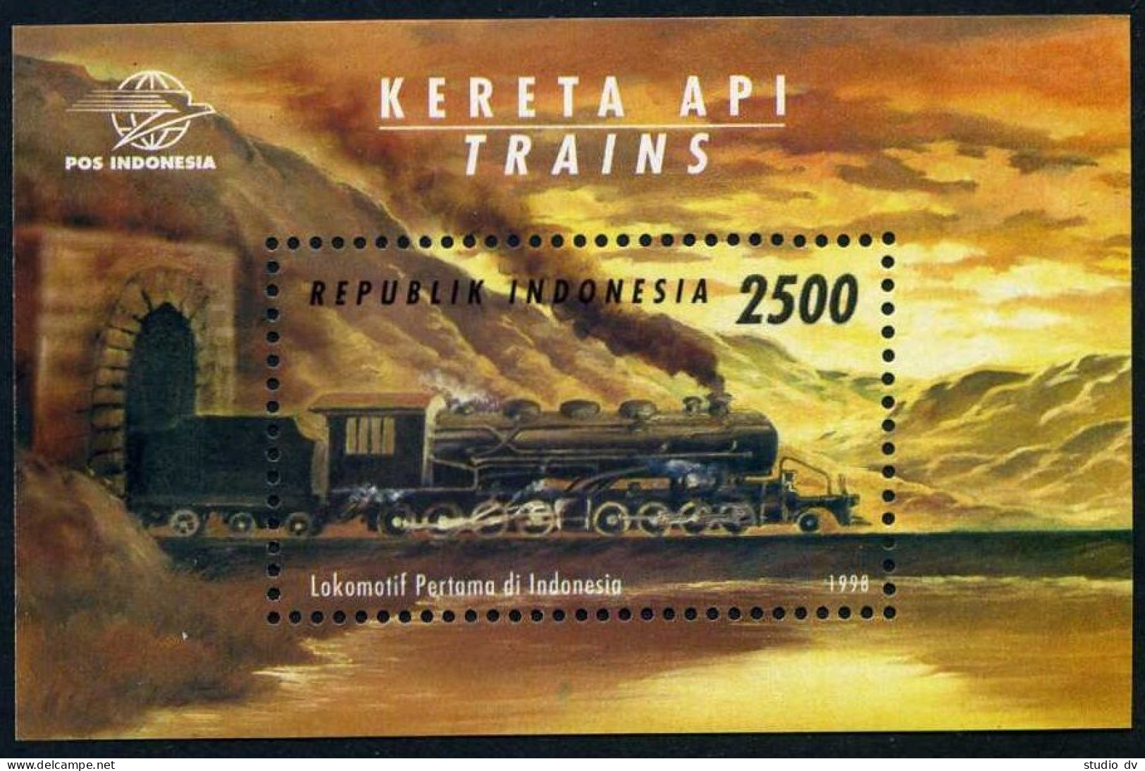 Indonesia 1782,MNH. Locomotive 1998. - Indonesia