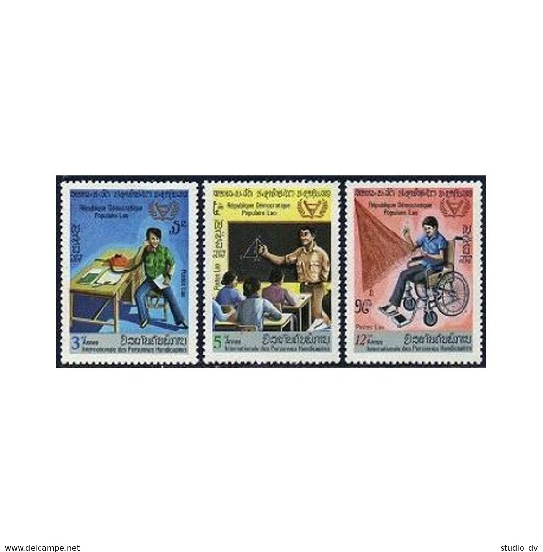 Laos 343-345, MNH. Michel 511-513. Year Of The Disabled, IYD-1981. - Laos