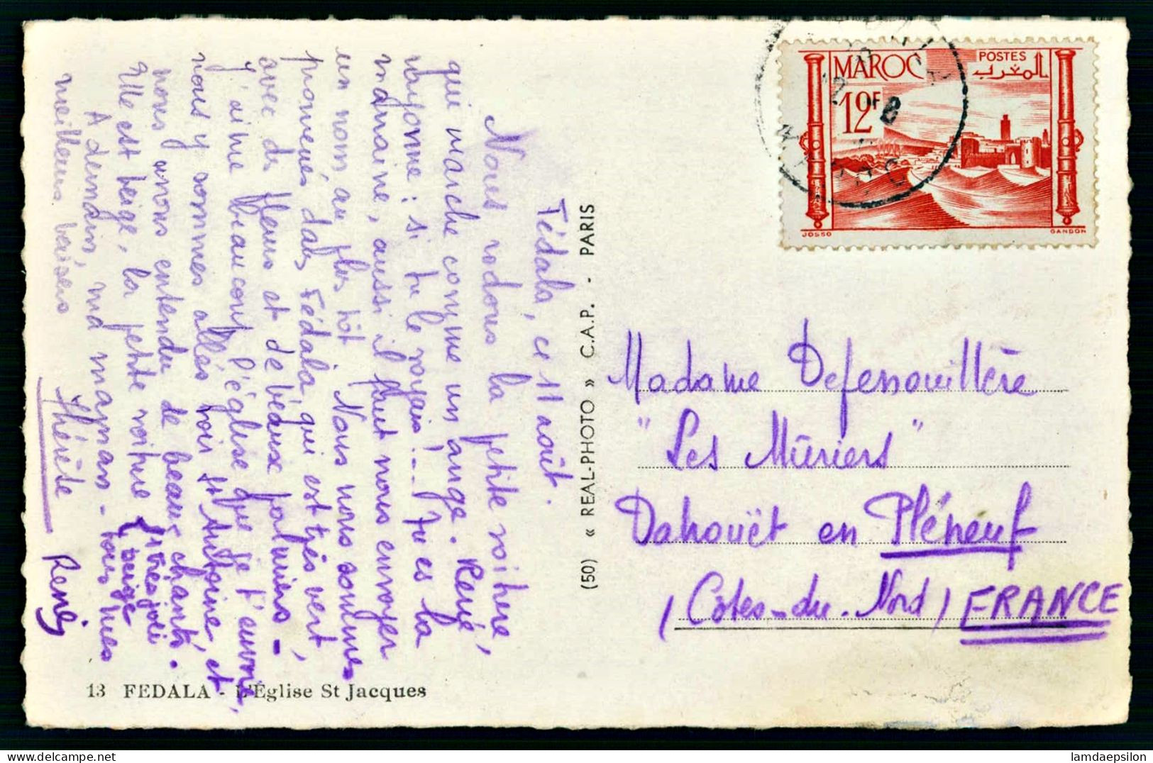 A68  MAROC CPA FEDALA - L' EGLISE ST JACQUES - Collections & Lots