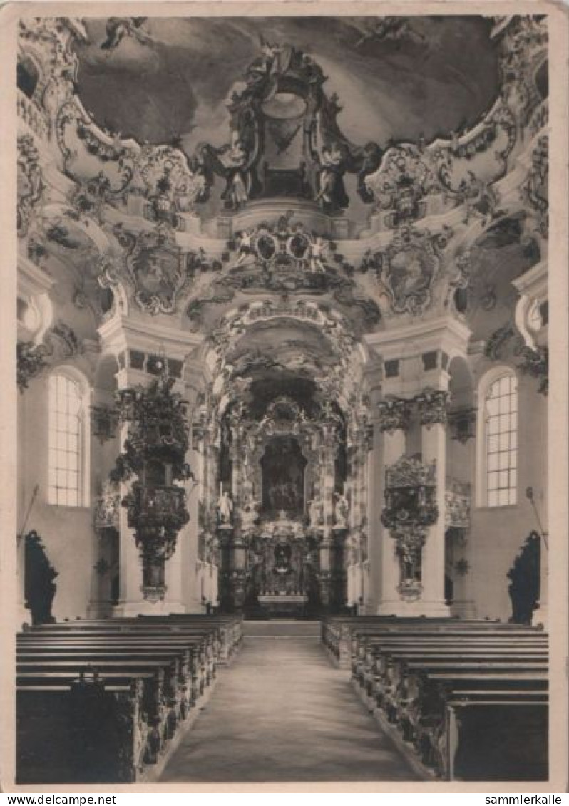 52749 - Steingaden-Wieskirche - Längsblick Durch Den Kirchraum - Ca. 1950 - Weilheim