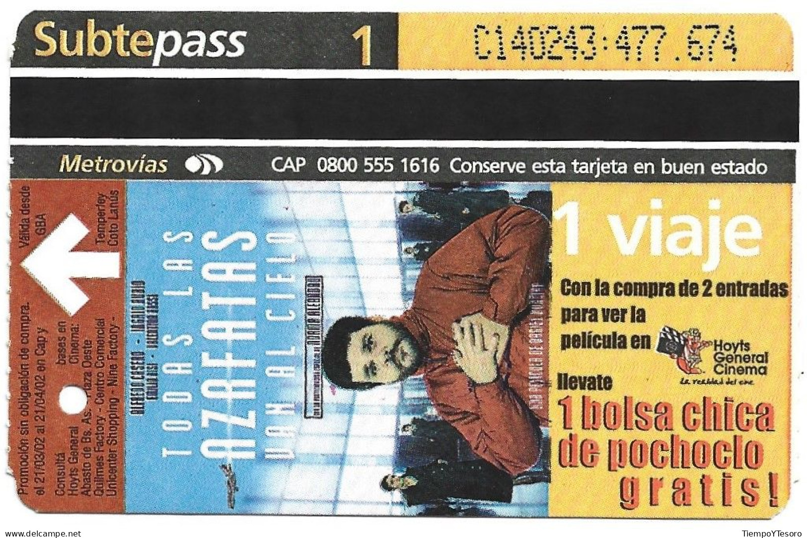 Subtepass - Argentina, Todas Las Azafatas Van Al Cielo, N°1444 - Publicidad