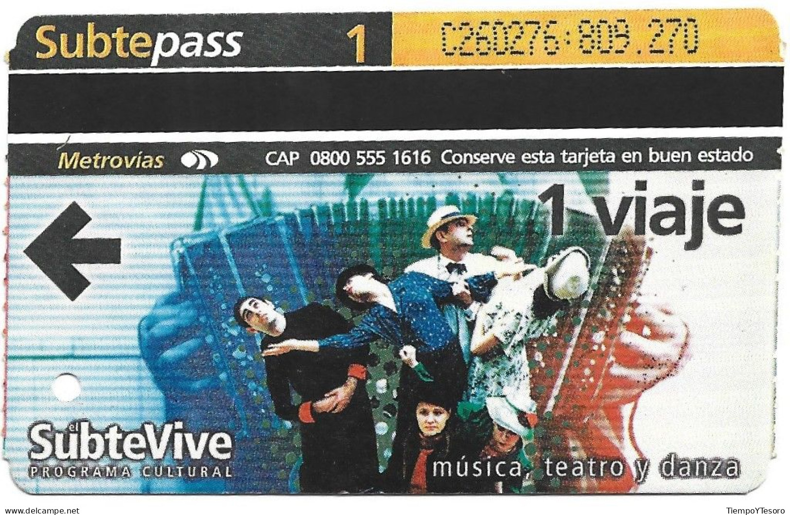 Subtepass - Argentina, SubteVive 1, N°1453 - Publicité