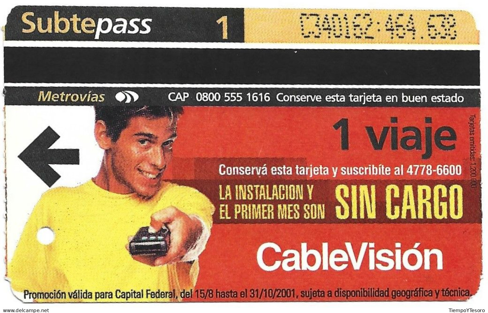 Subtepass - Argentina, Cablevisión 1, N°1463 - Werbung